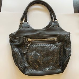 Black leather Roots bag
